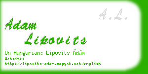 adam lipovits business card